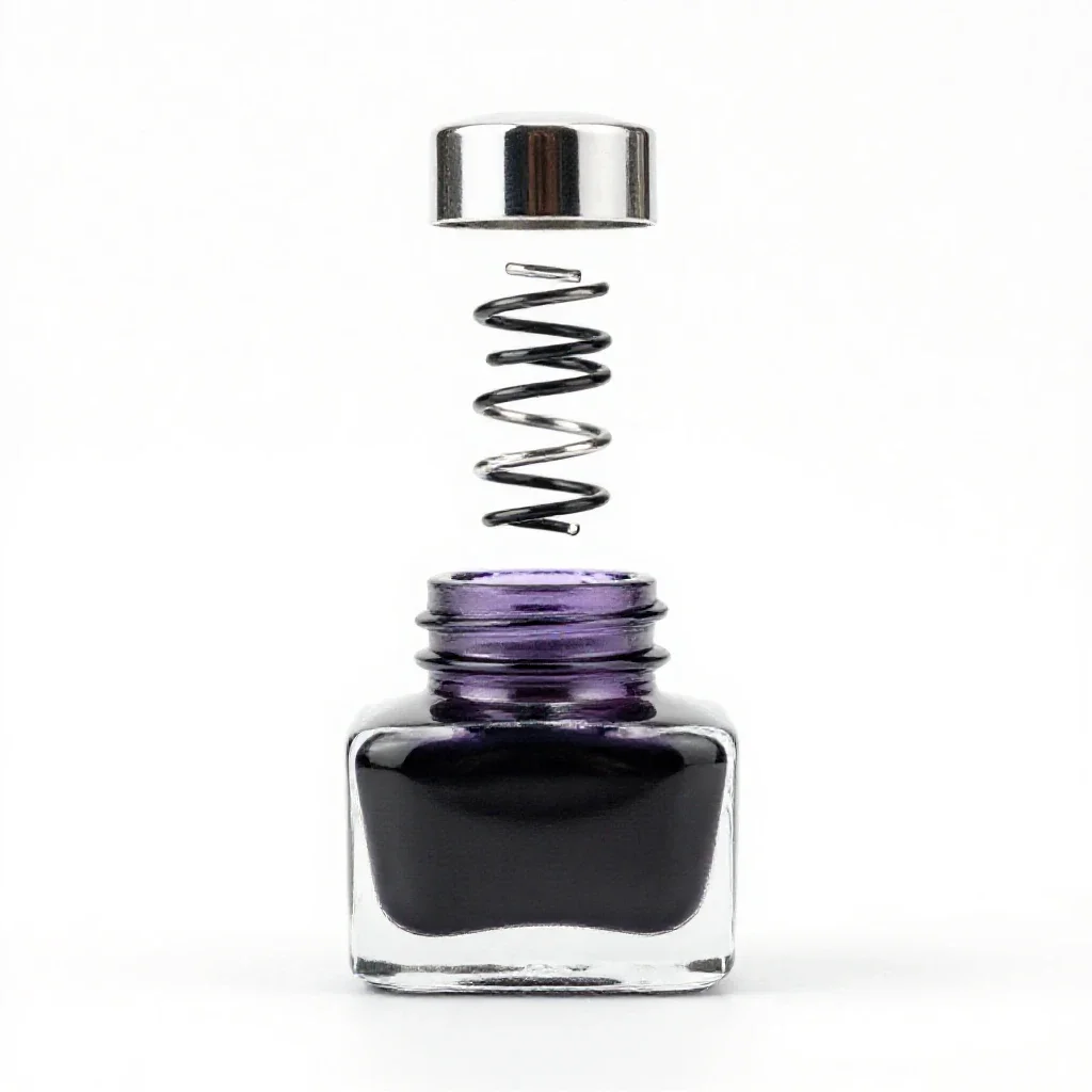 Ink bottle isolated on a white background
