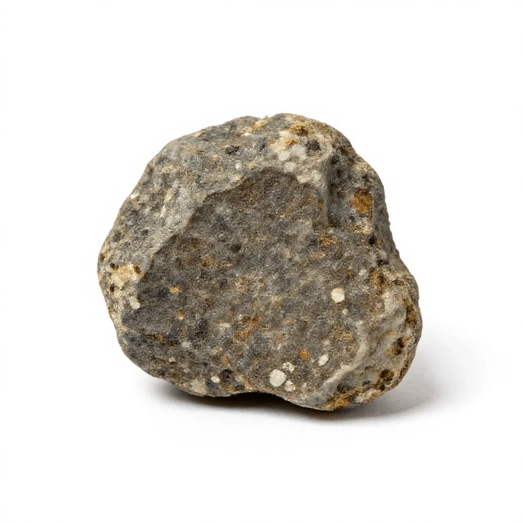 Chondrite isolated on a white background