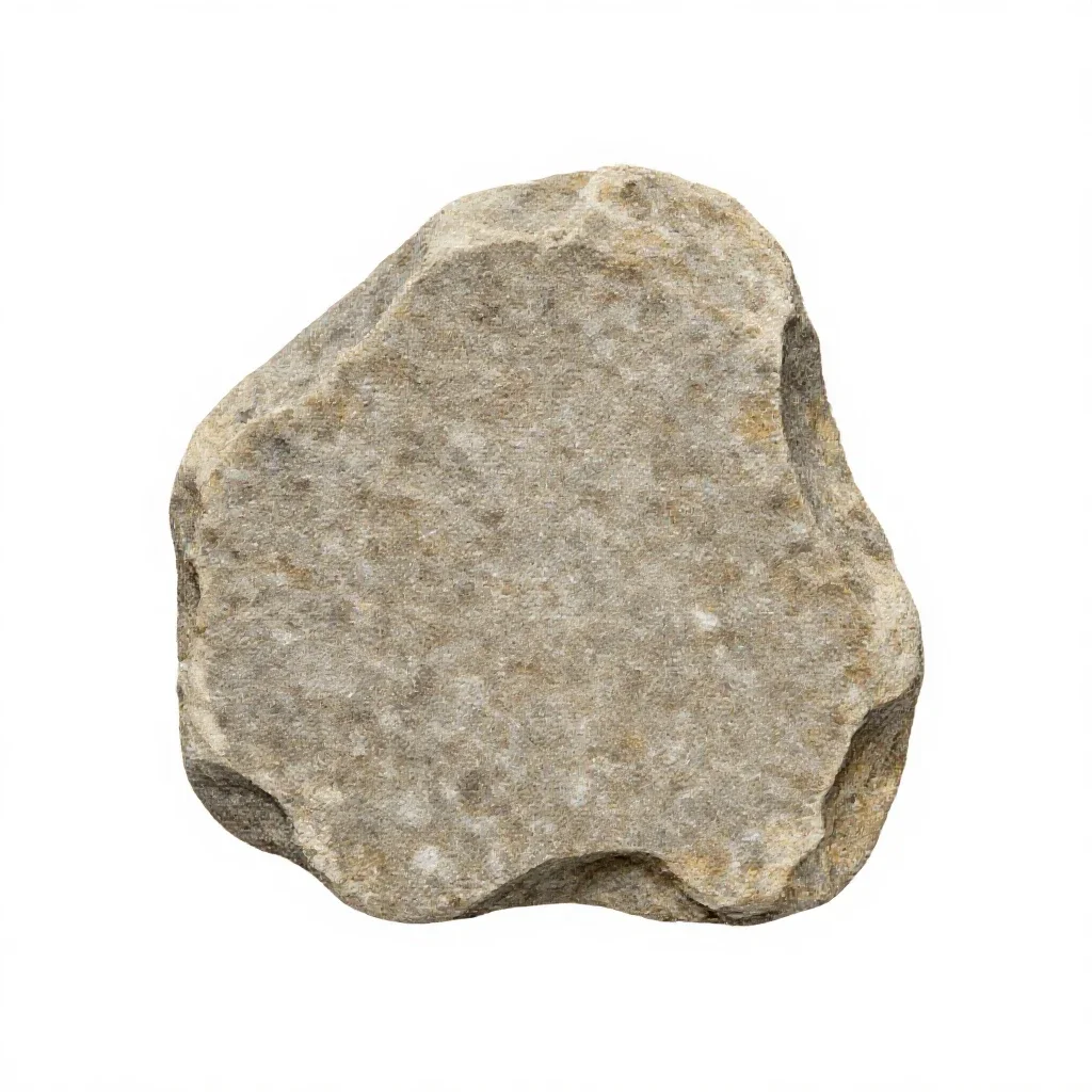 Clastic rock isolated on a white background