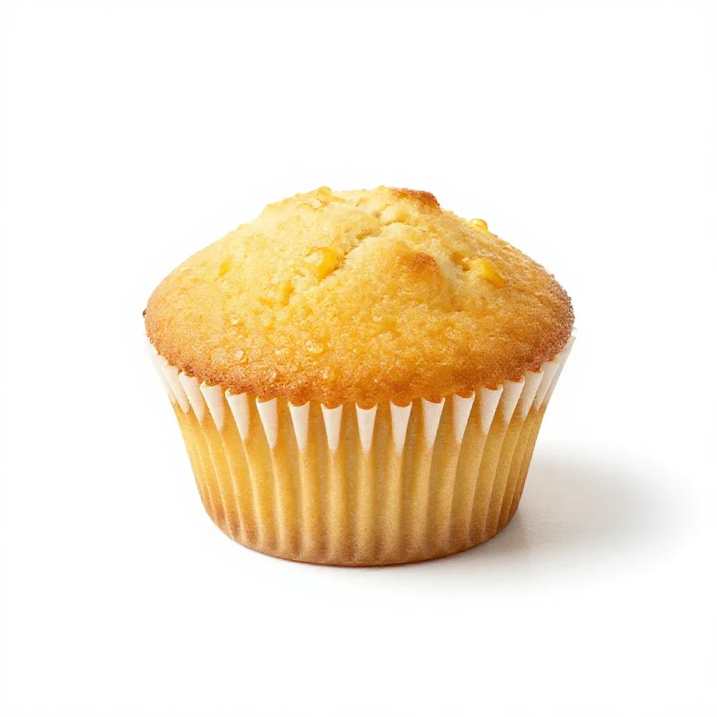 Corn muffin isolated on a white background
