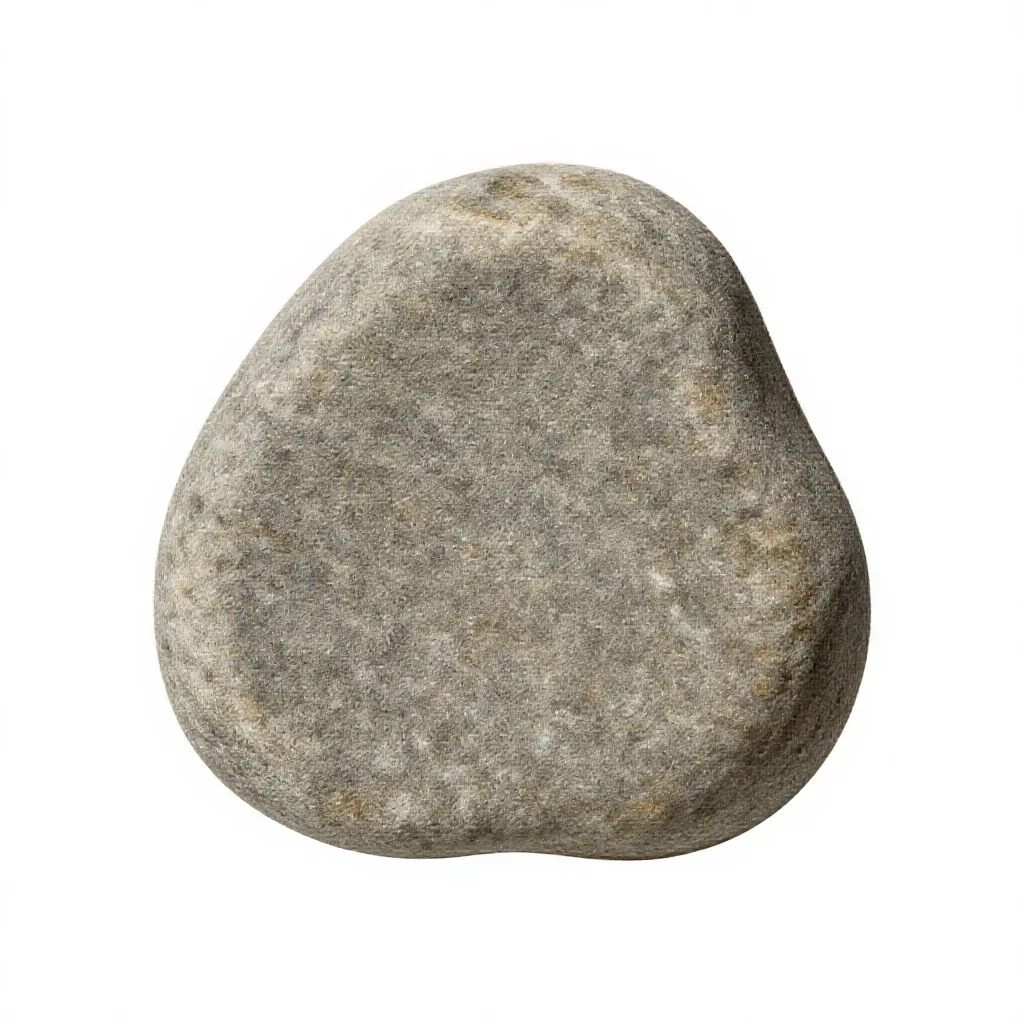 Glacial boulder isolated on a white background