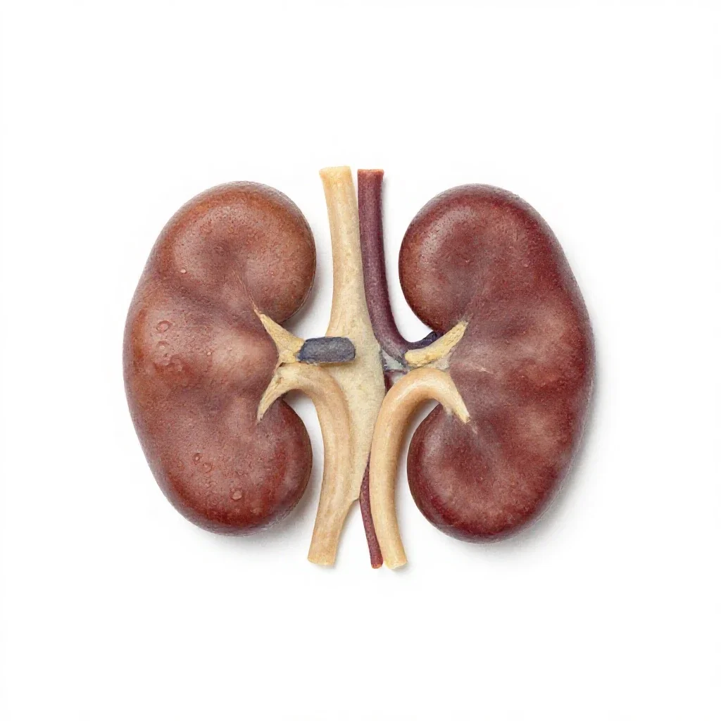 Kidney stone isolated on a white background