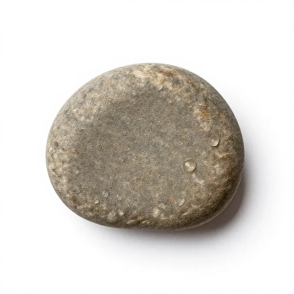 River boulder isolated on a white background