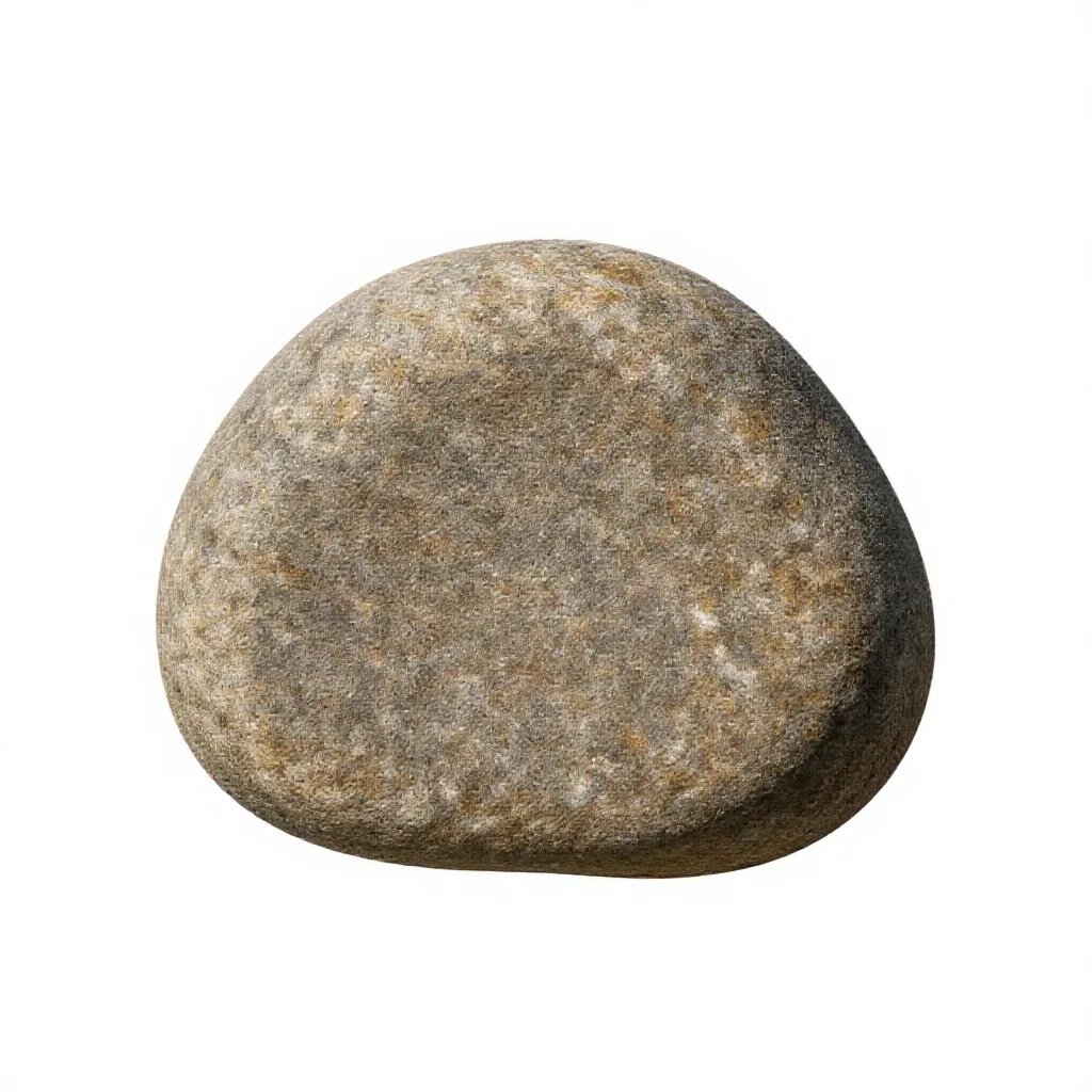 Shore boulder isolated on a white background