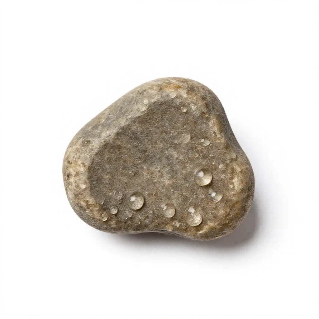 Sialolith isolated on a white background
