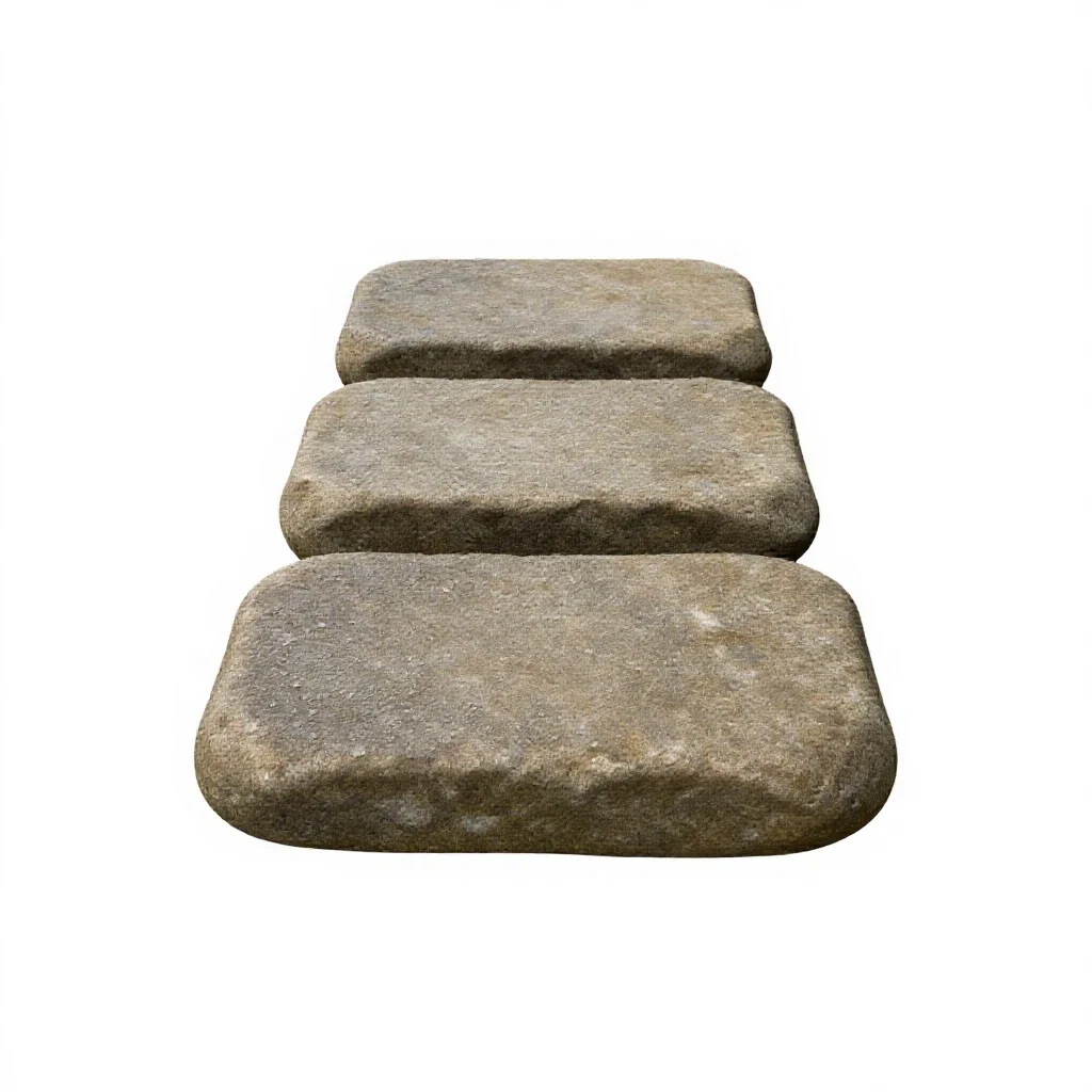 Stepping stone isolated on a white background