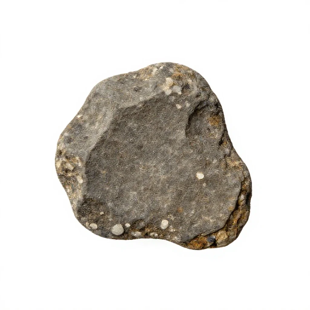 Achondrite isolated on a white background