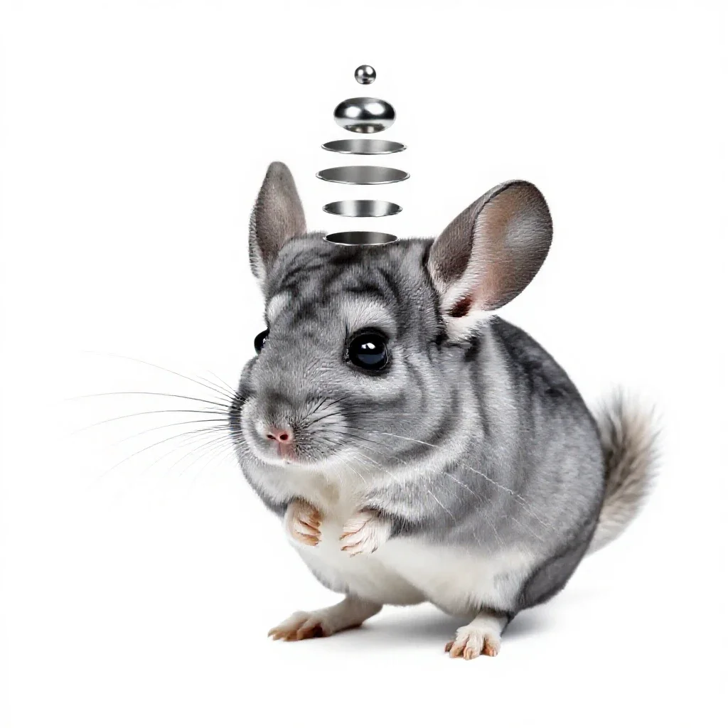 Chinchilla isolated on a white background