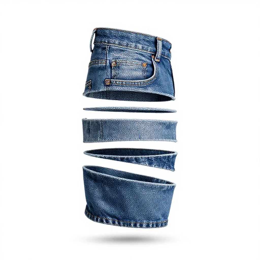 Denim isolated on a white background