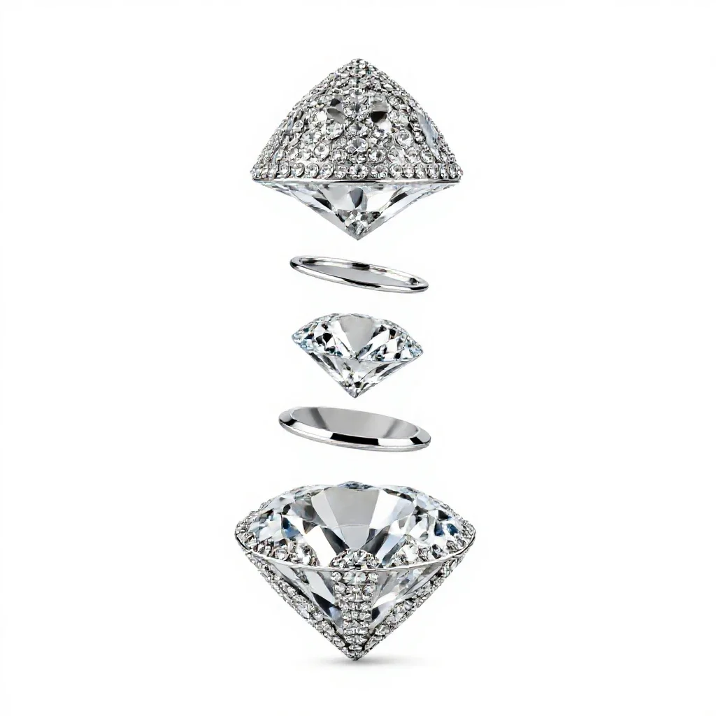Diamante isolated on a white background