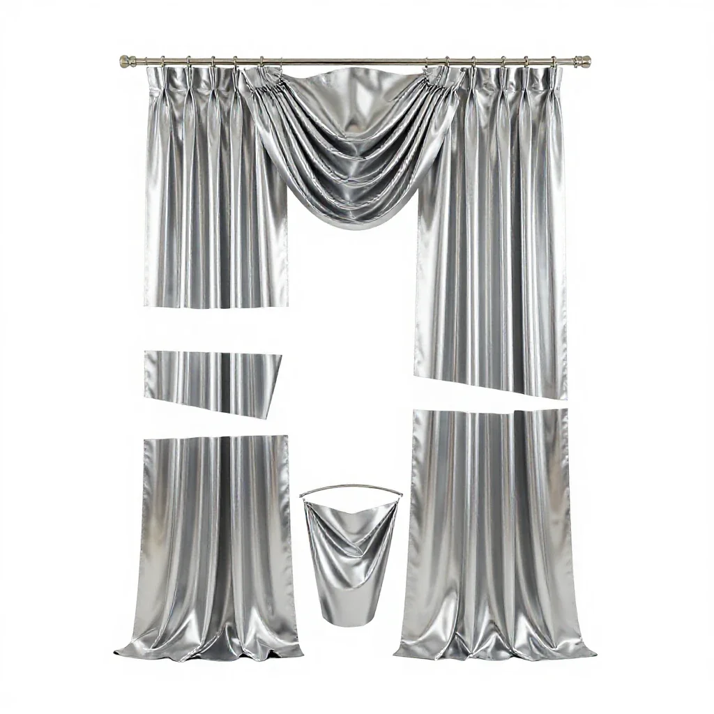 Drapery isolated on a white background