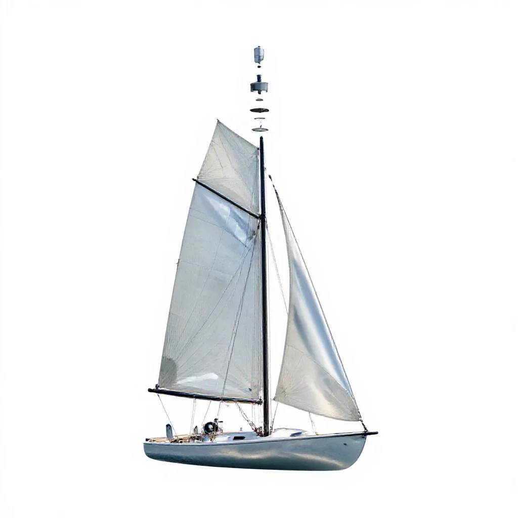 Fore-topsail isolated on a white background