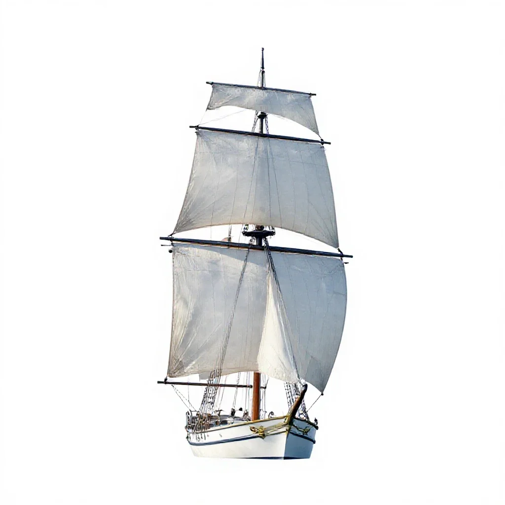 Foresail isolated on a white background