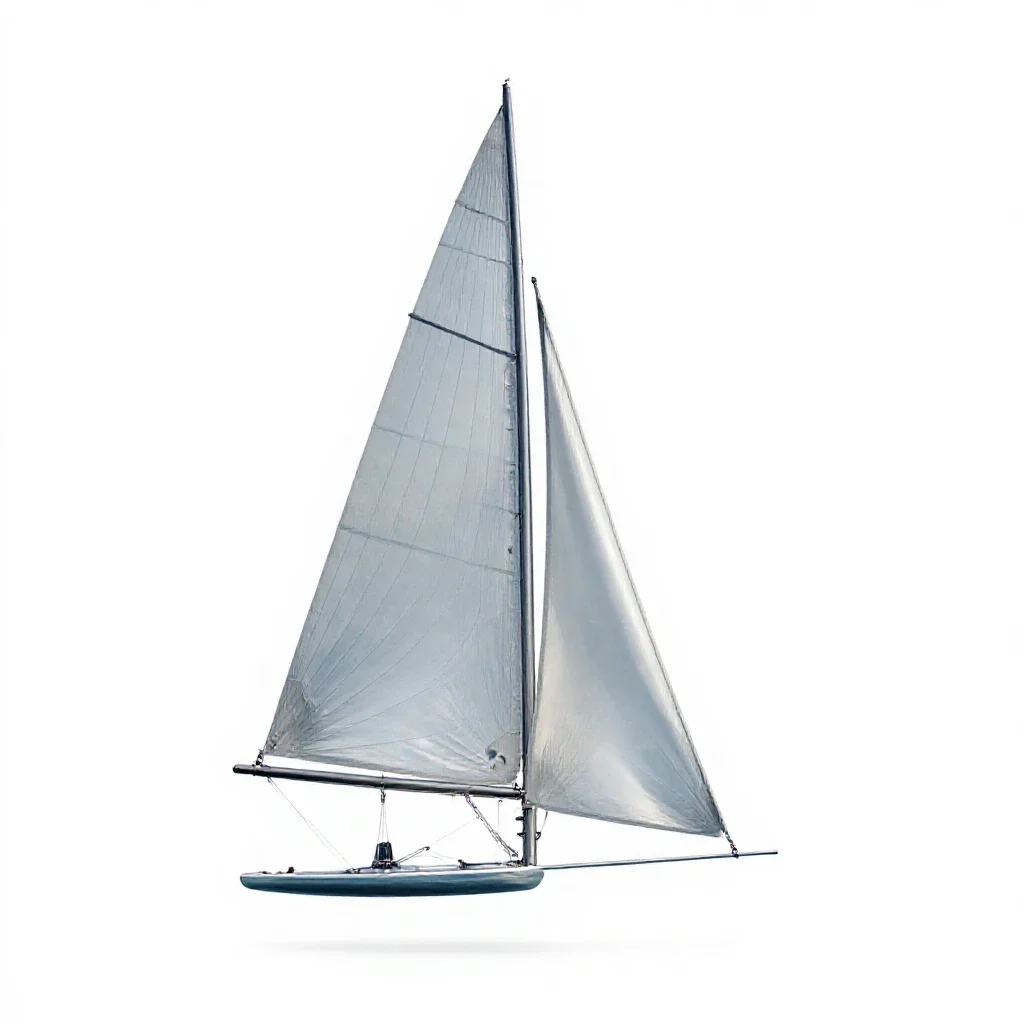 Gaff topsail isolated on a white background