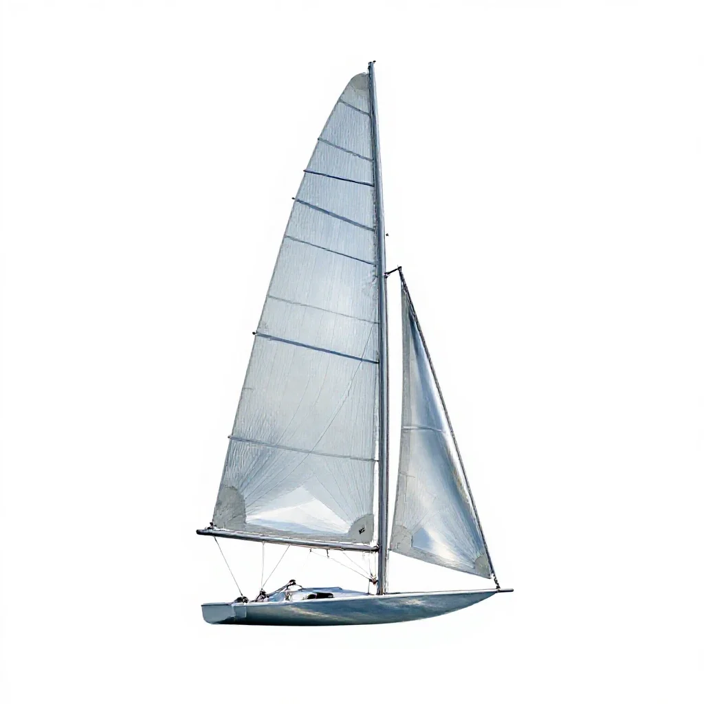 Gaffsail isolated on a white background