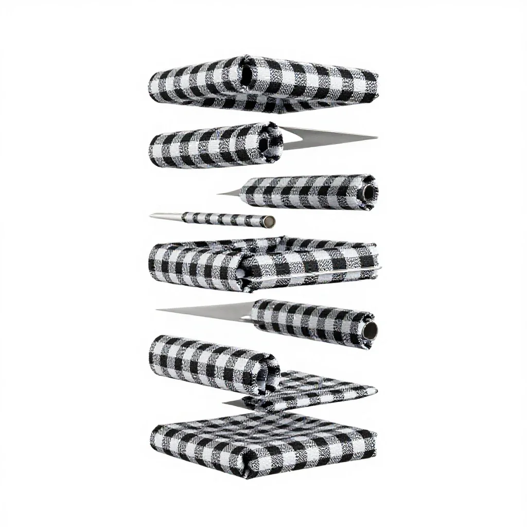 Gingham isolated on a white background