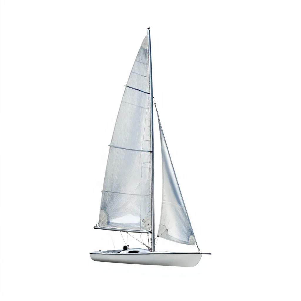 Lugsail isolated on a white background