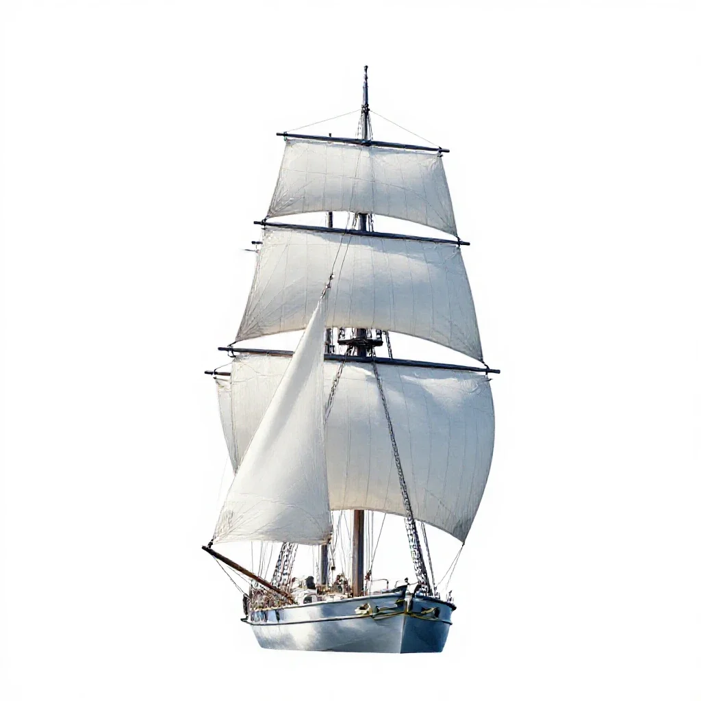 Mainsail isolated on a white background