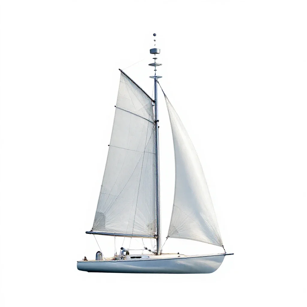 Mizzen isolated on a white background