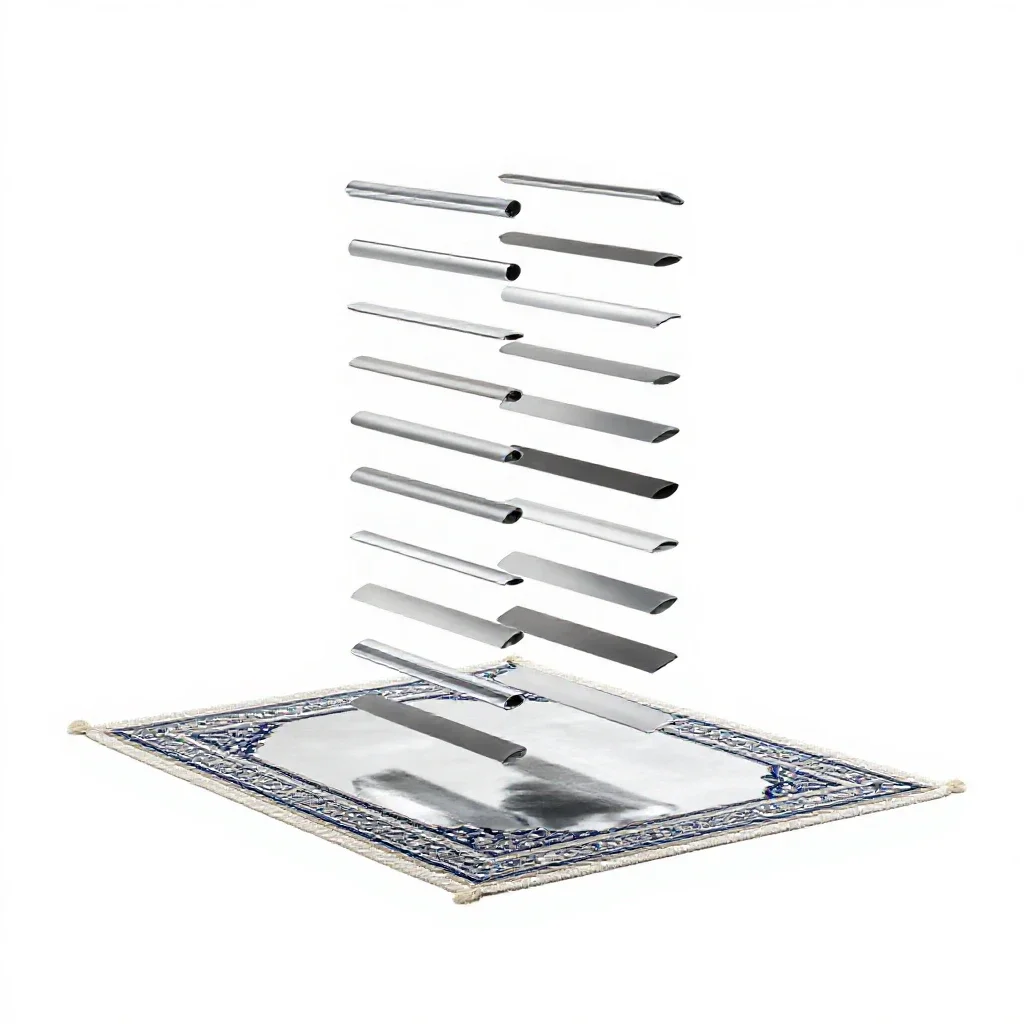 Prayer rug isolated on a white background