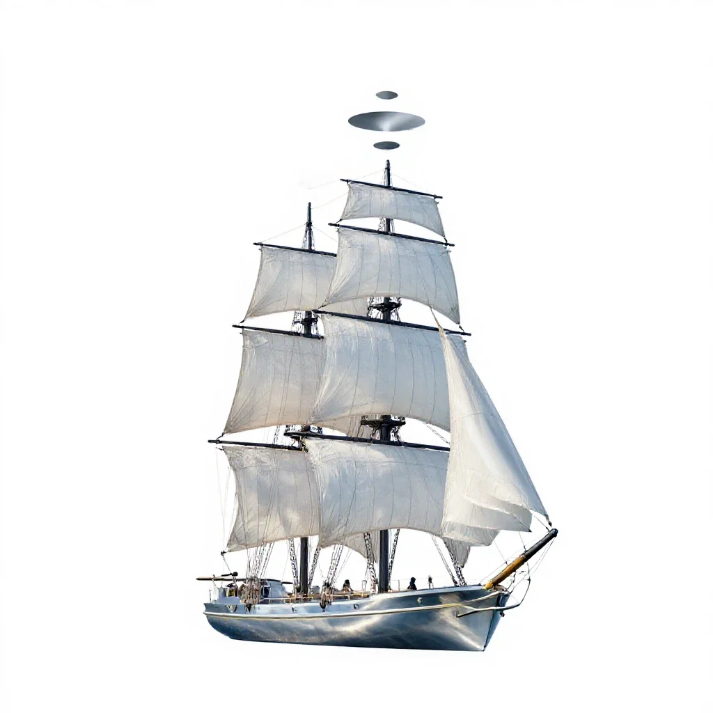 Press of sail isolated on a white background