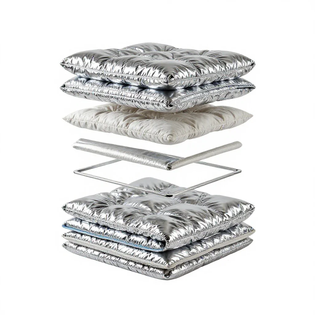 Quilt isolated on a white background