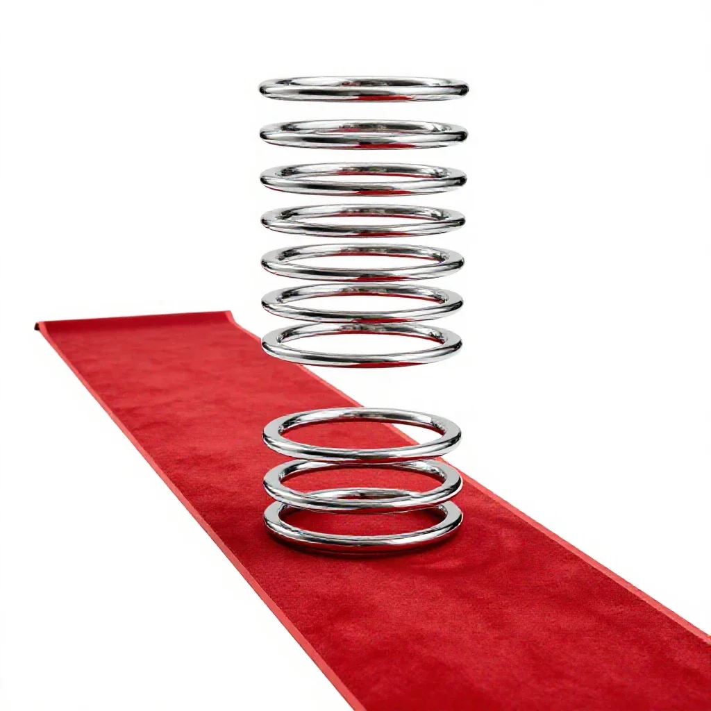 Red carpet isolated on a white background