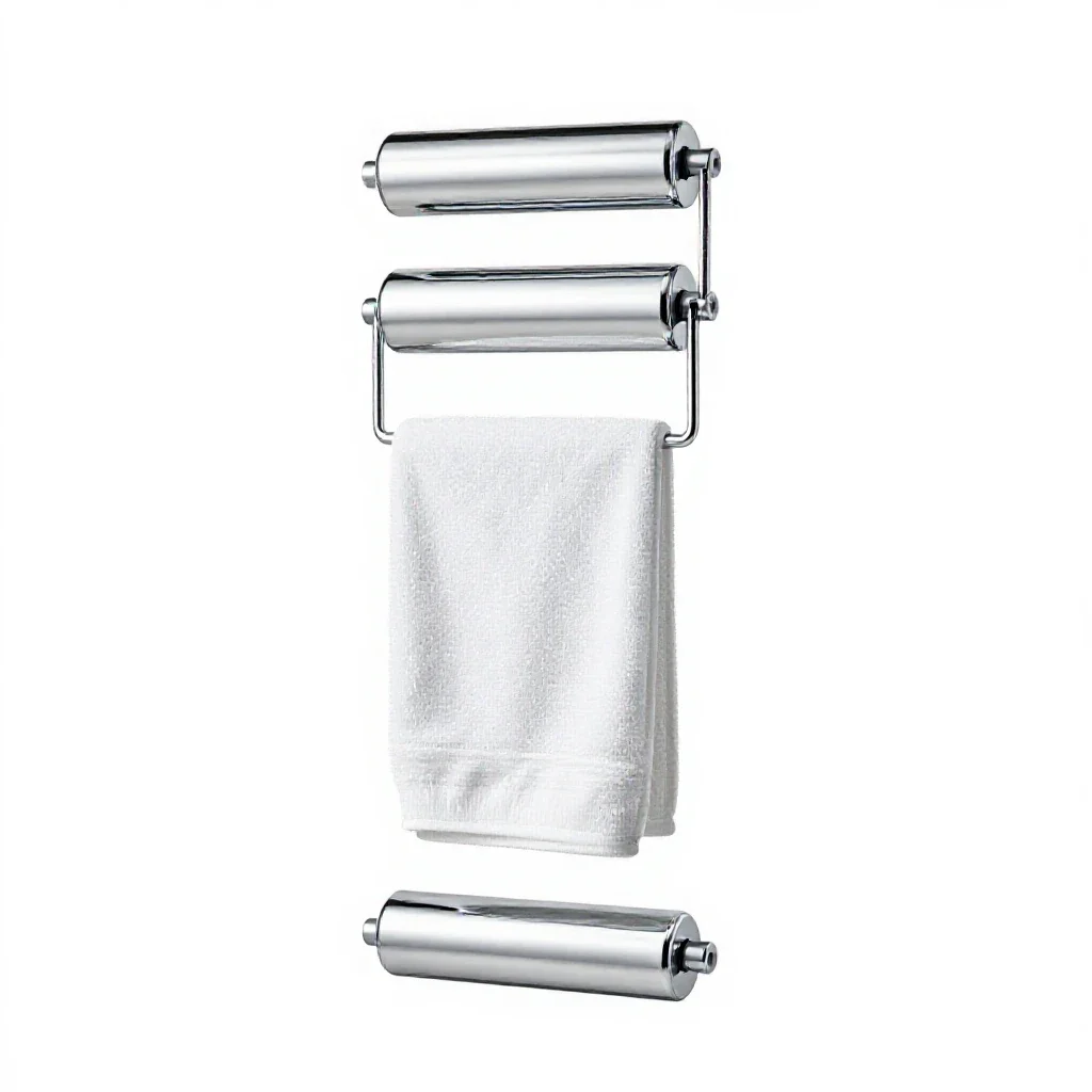 Roller towel isolated on a white background