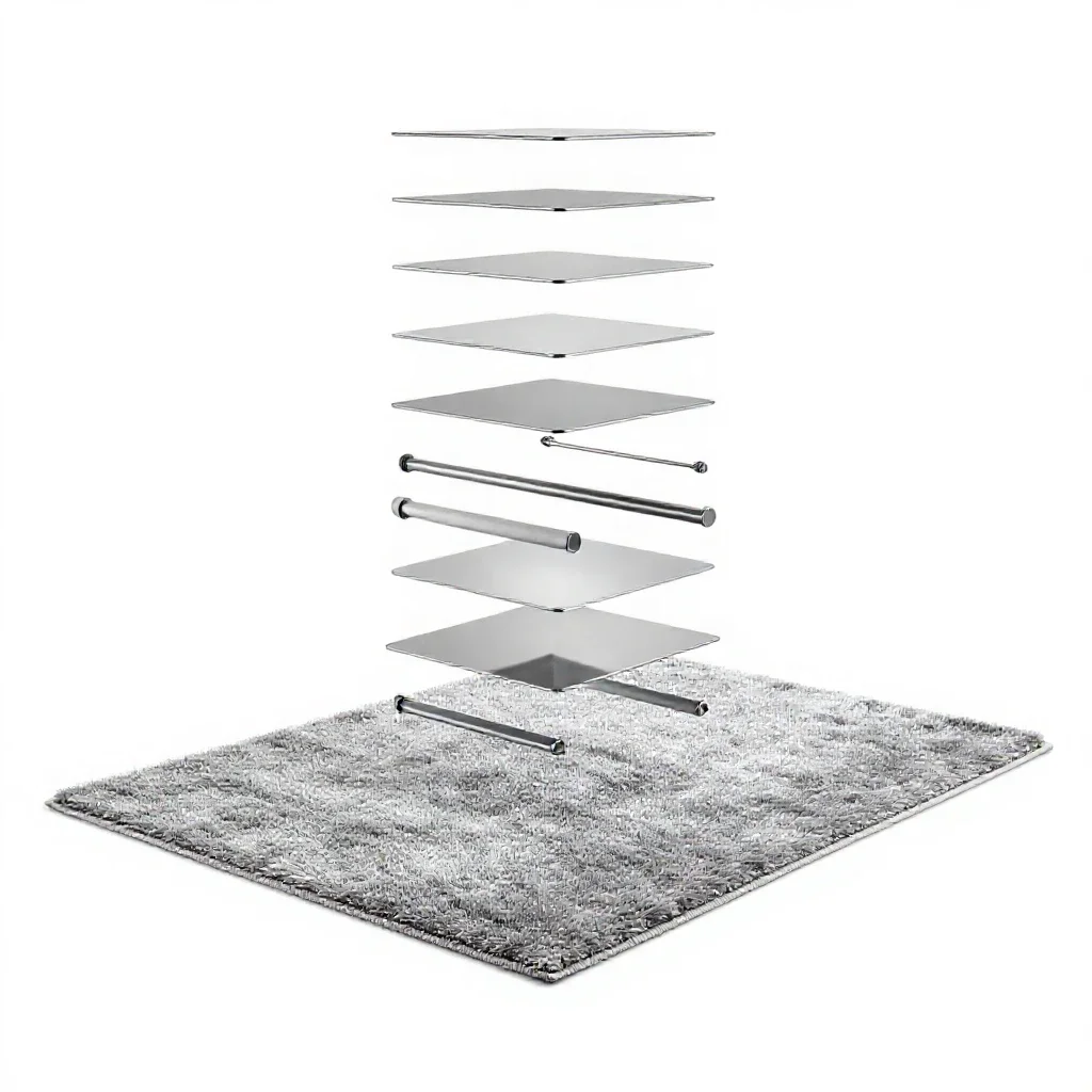 Shag rug isolated on a white background