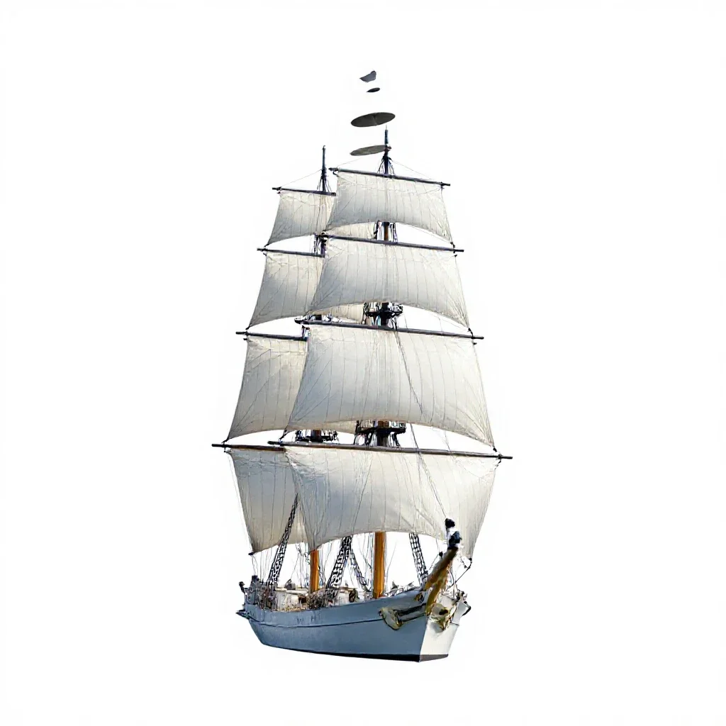 Skysail isolated on a white background