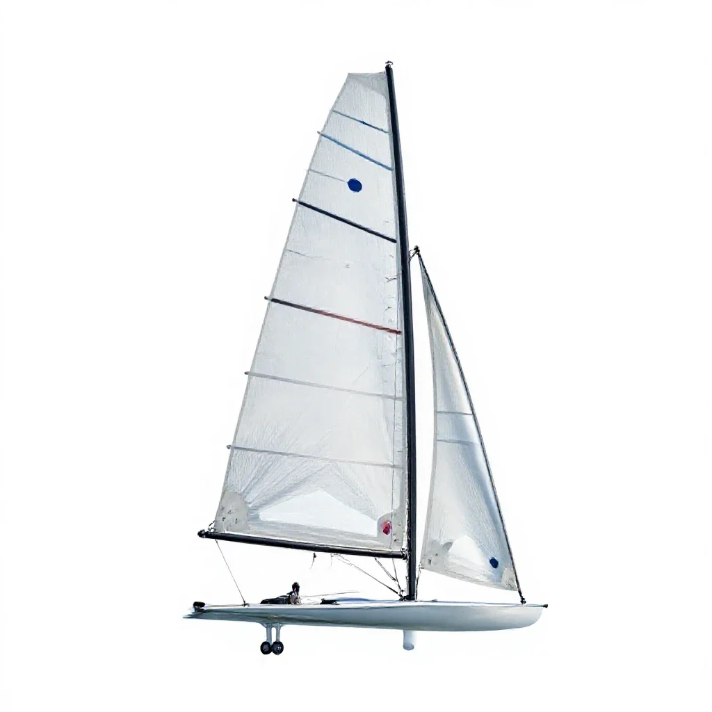 Spritsail isolated on a white background
