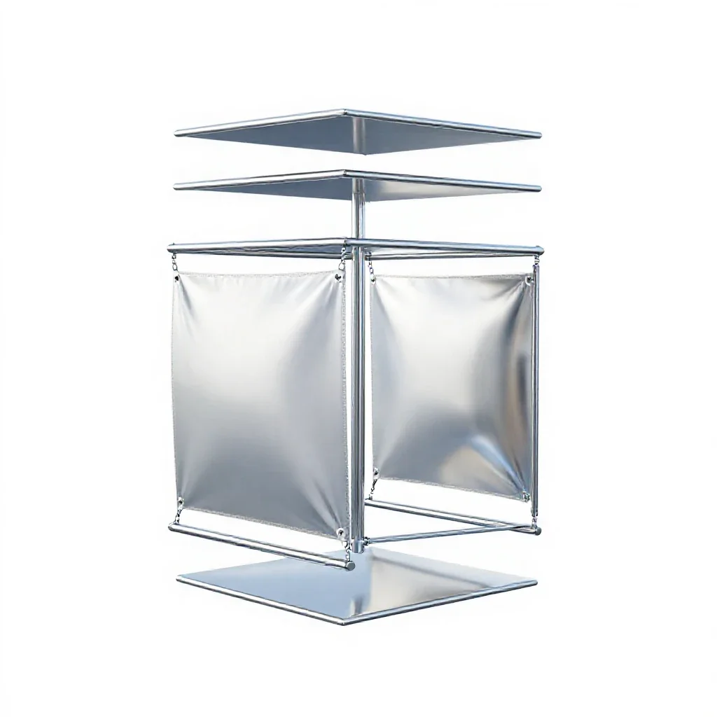 Square sail isolated on a white background