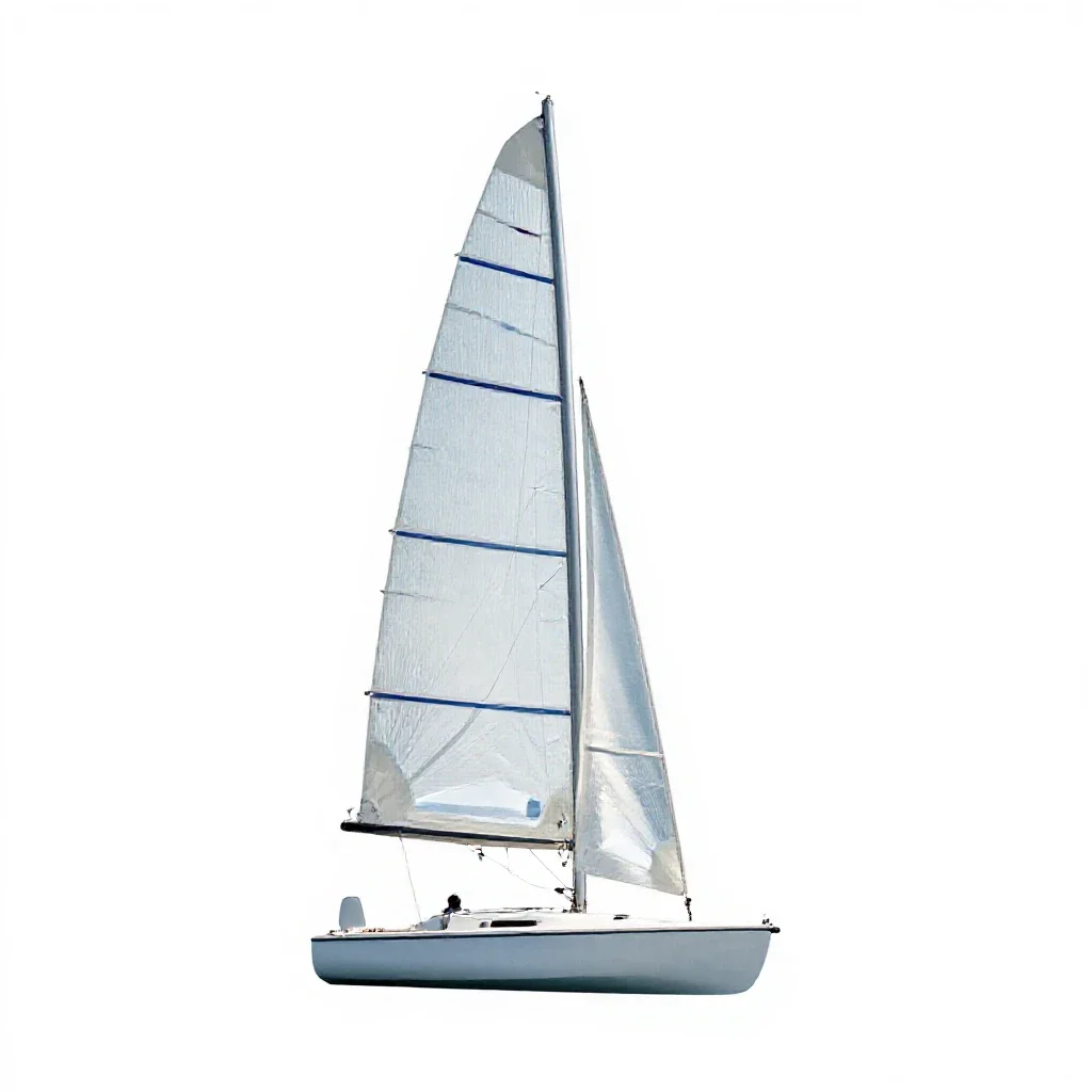 Staysail isolated on a white background