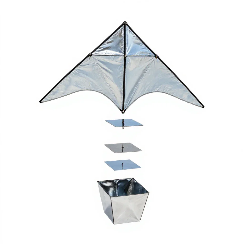 Box kite isolated on a white background