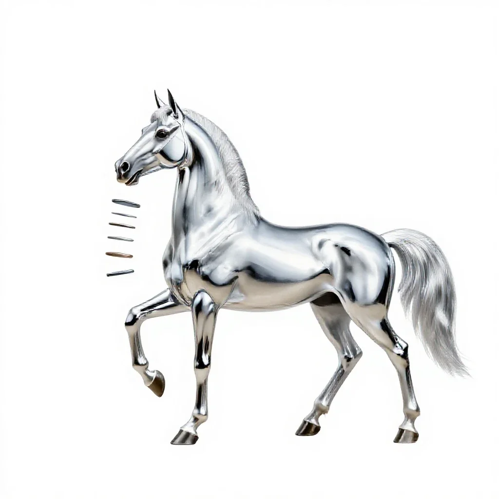 Cockhorse isolated on a white background