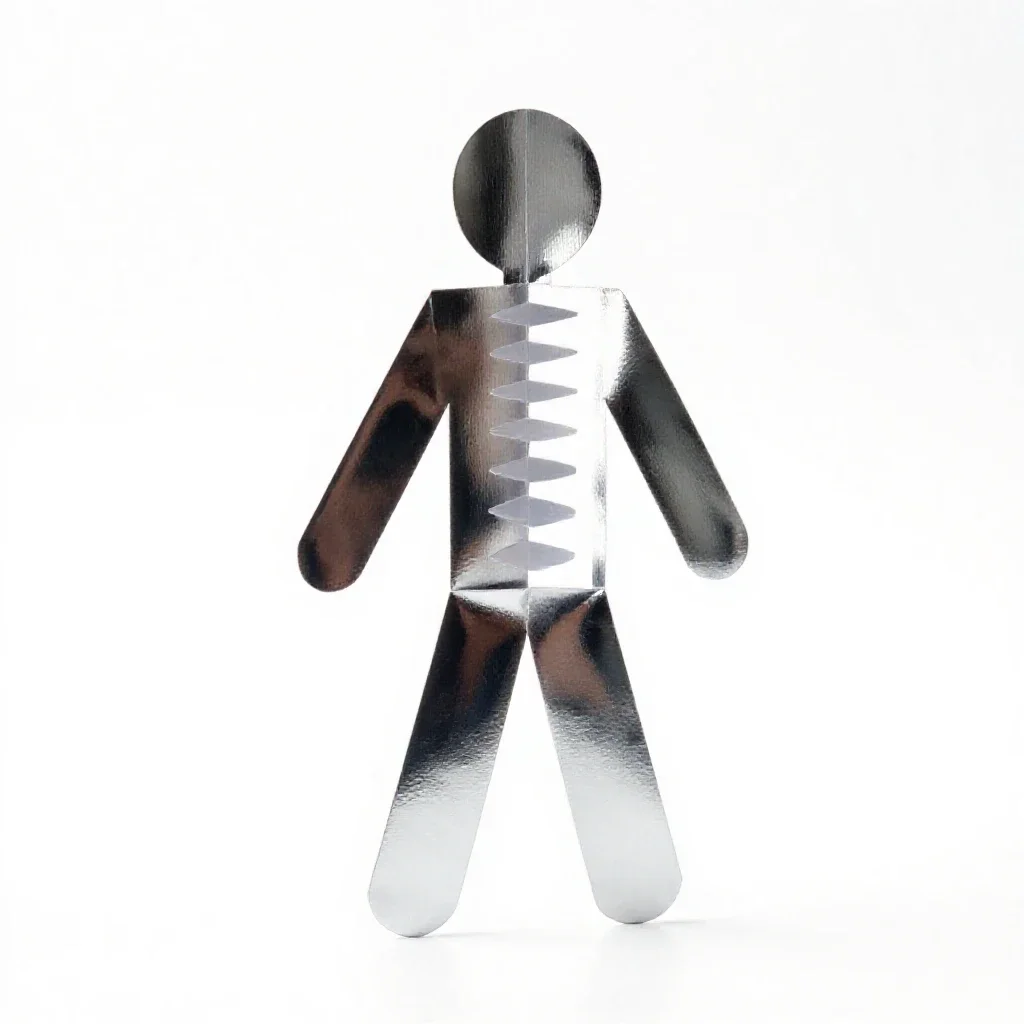 Paper doll isolated on a white background