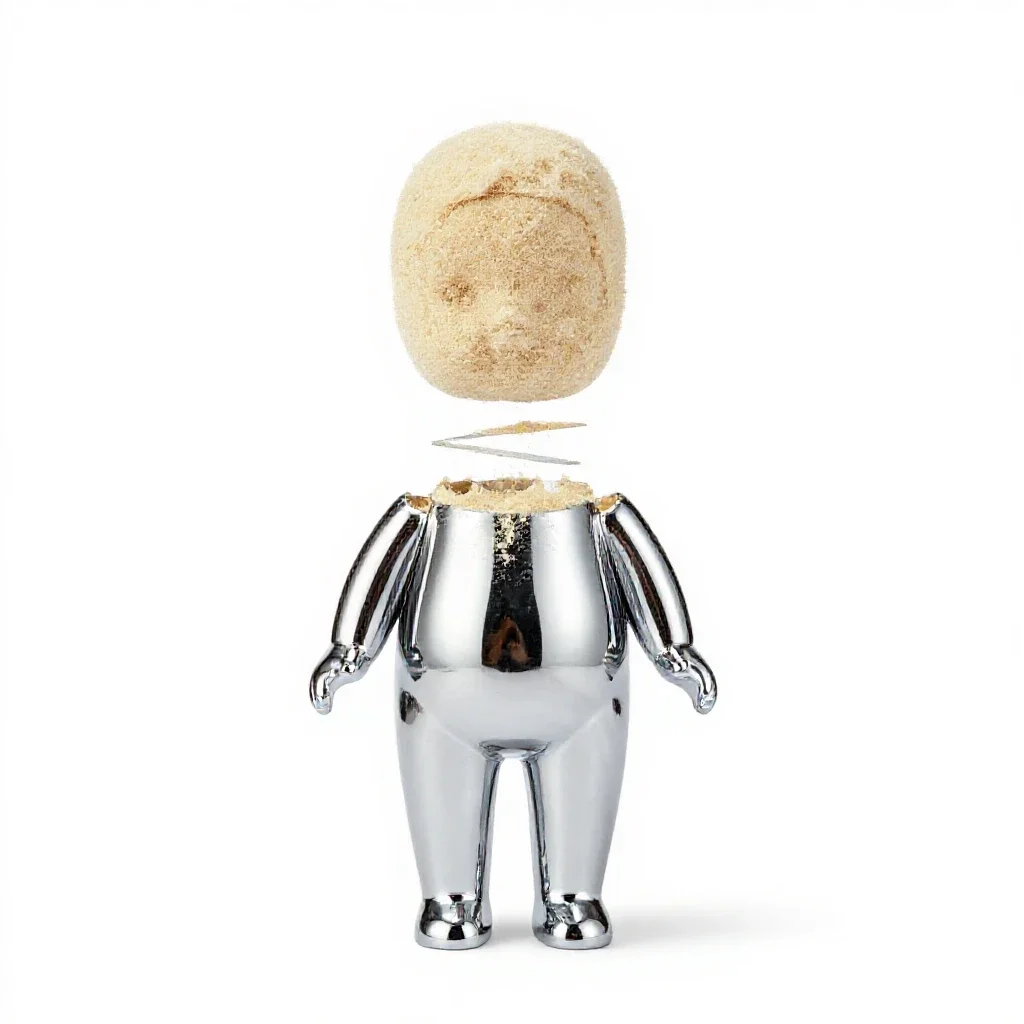 Sawdust doll isolated on a white background