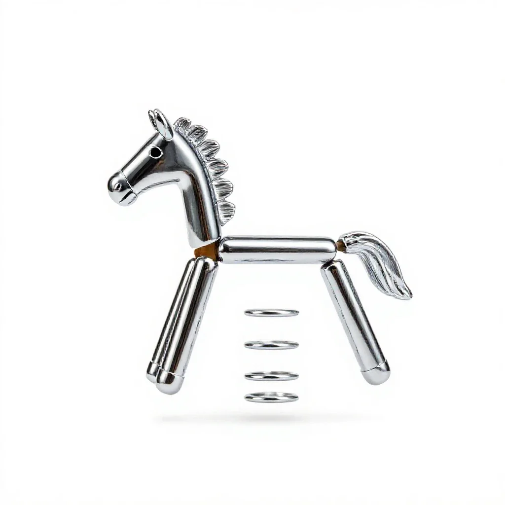 Stick horse isolated on a white background