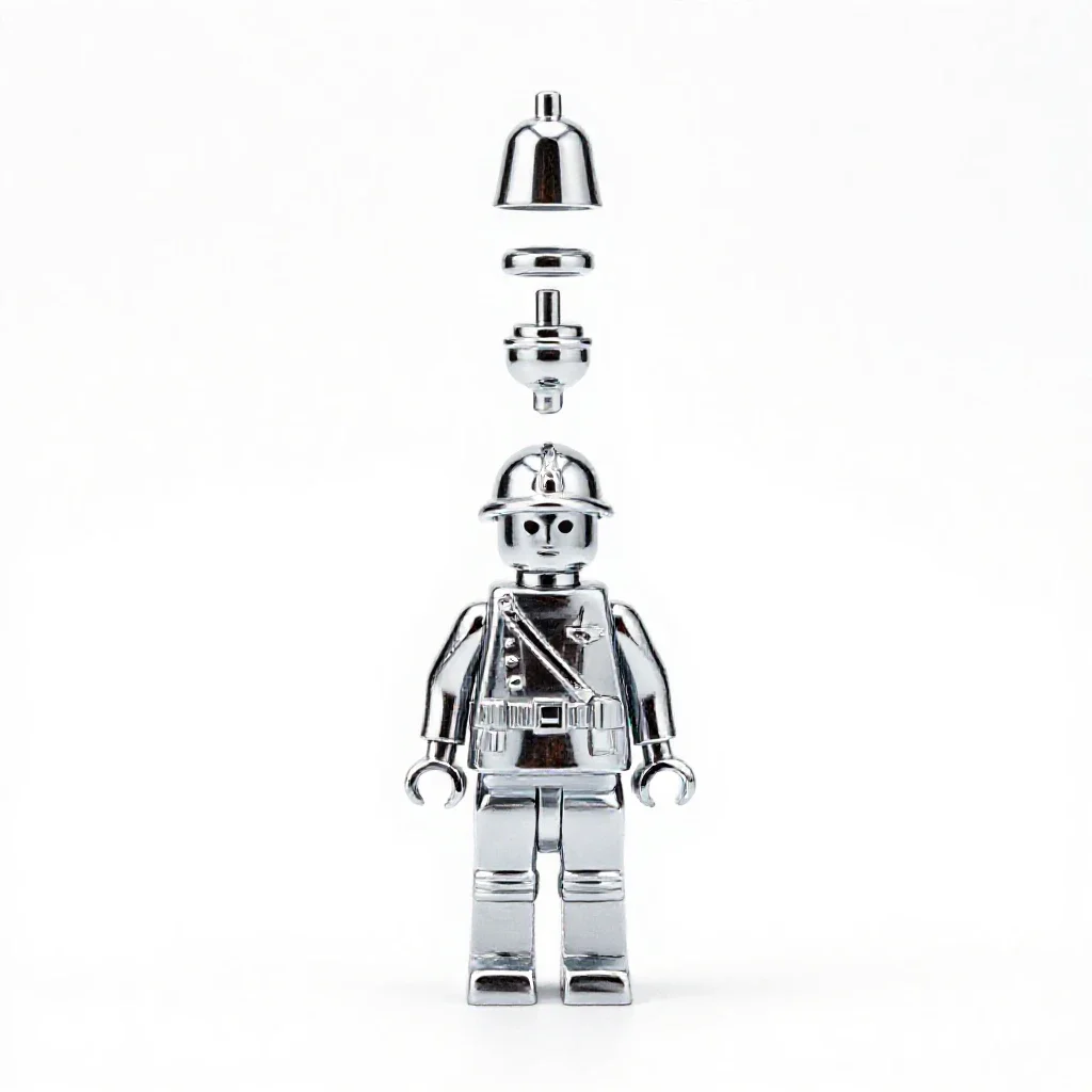 Toy soldier isolated on a white background