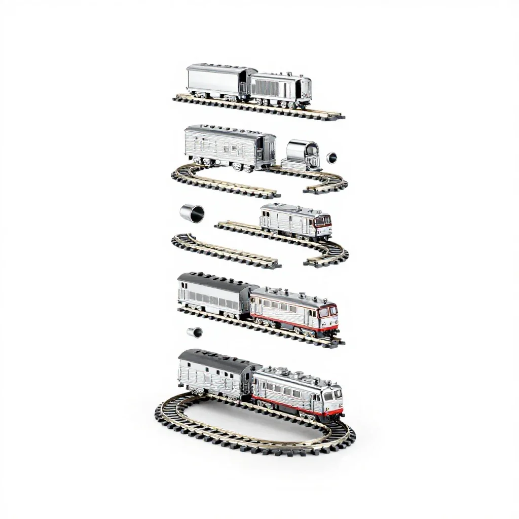 Train set isolated on a white background