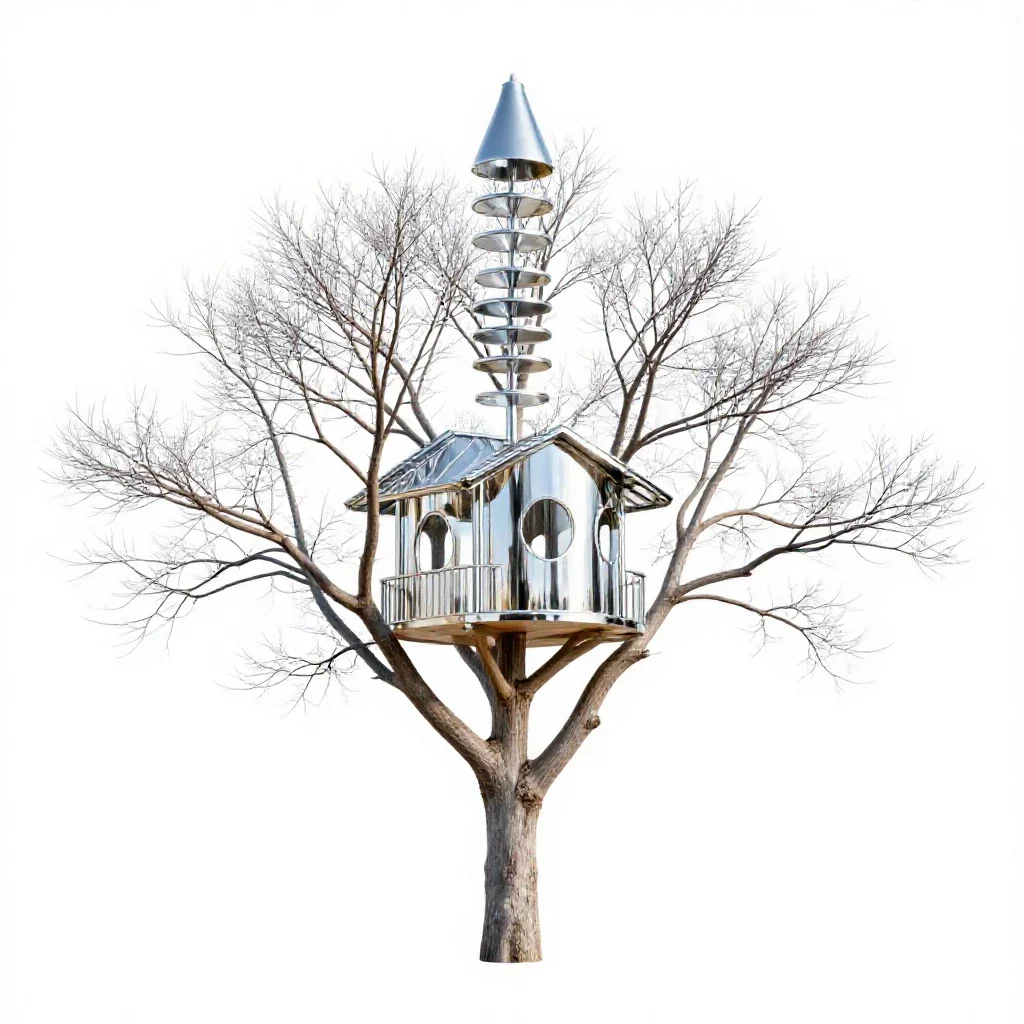 Tree house isolated on a white background