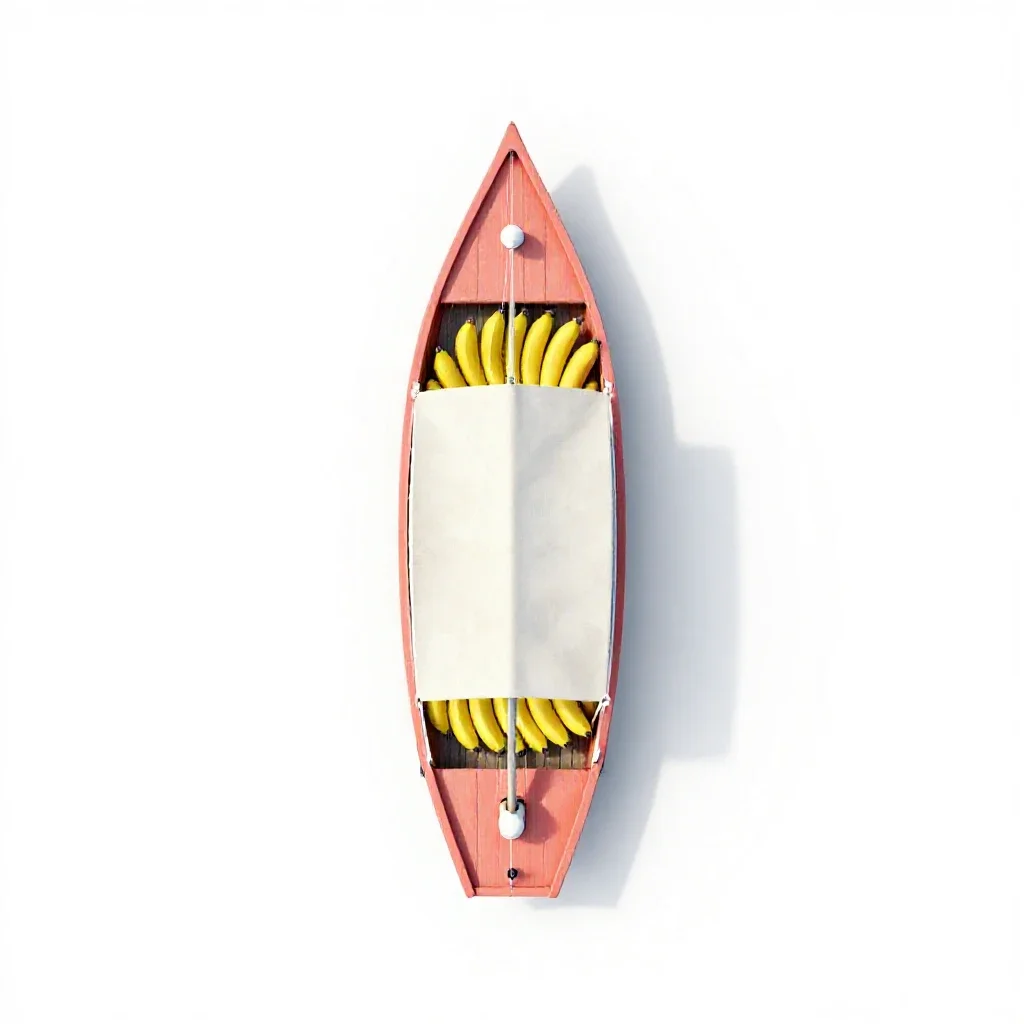 Banana boat isolated on a white background