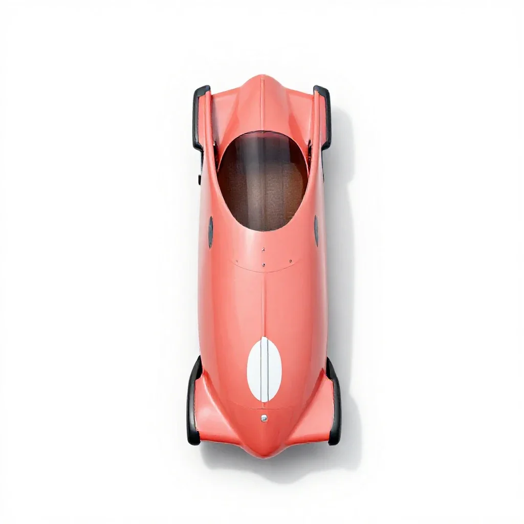 Bobsled isolated on a white background