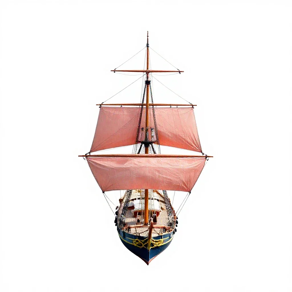 Brigantine isolated on a white background