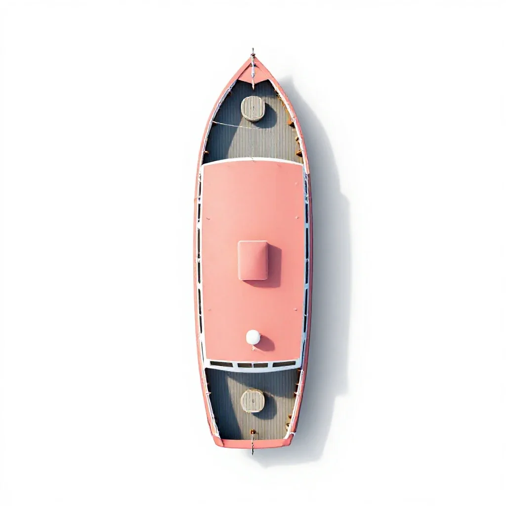 Cabin cruiser isolated on a white background