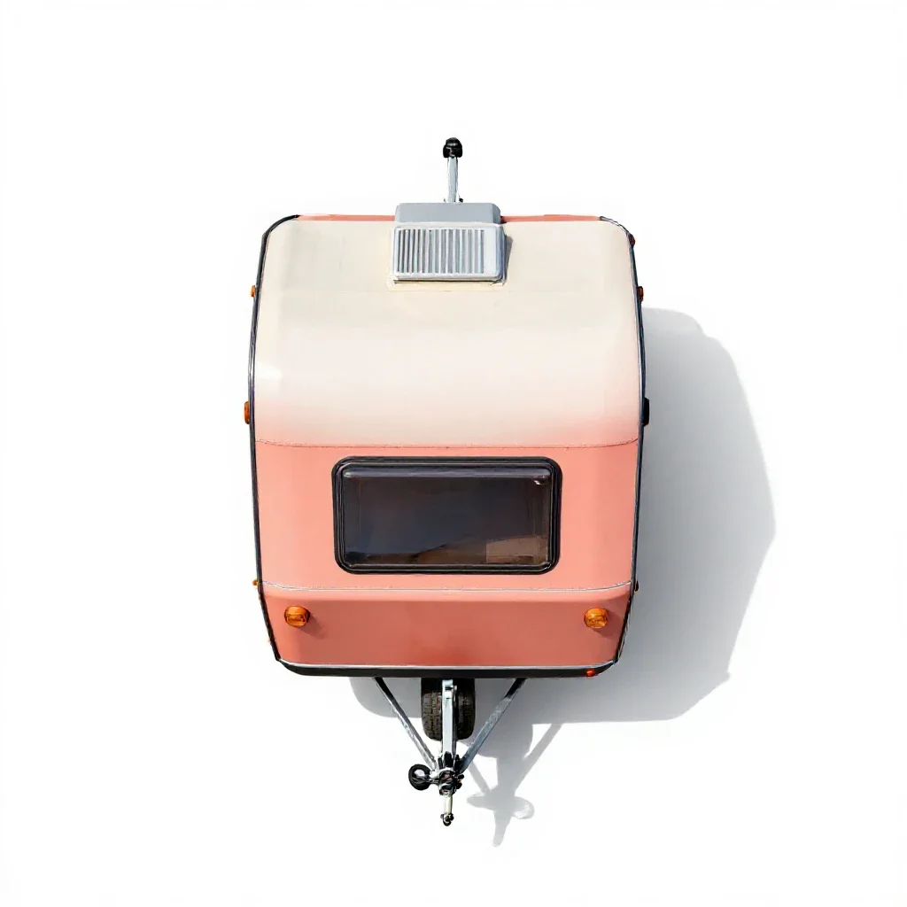 Camper trailer isolated on a white background