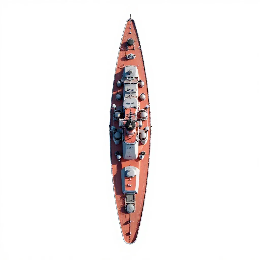 Capital ship isolated on a white background