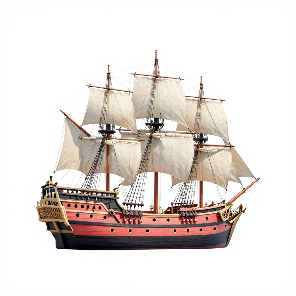 Carrack isolated on a white background