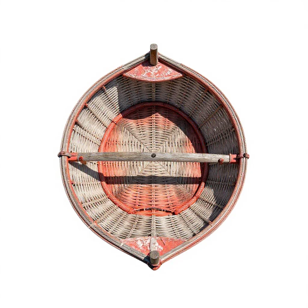 Coracle isolated on a white background