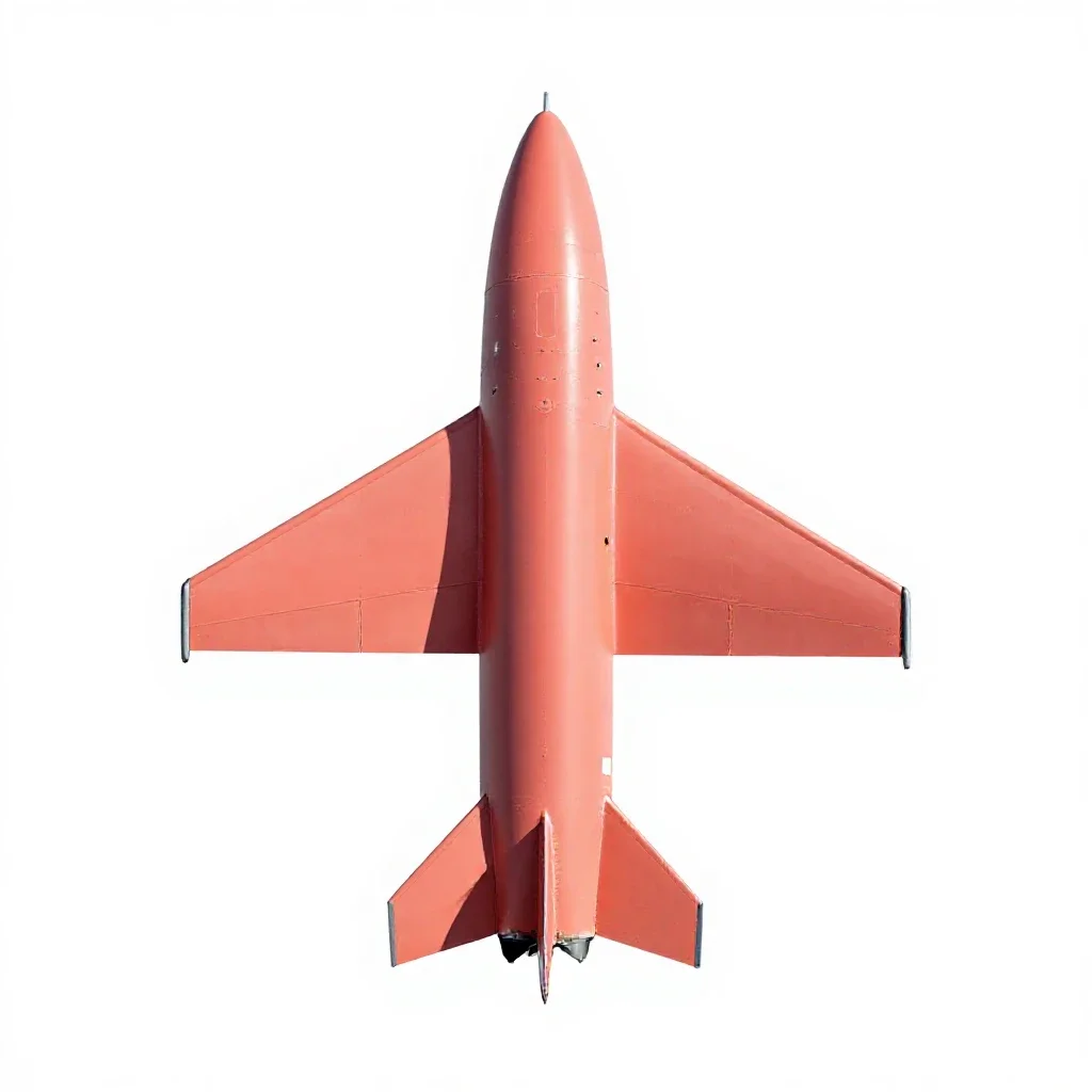 Cruise missile isolated on a white background
